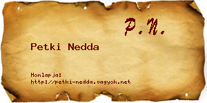 Petki Nedda névjegykártya